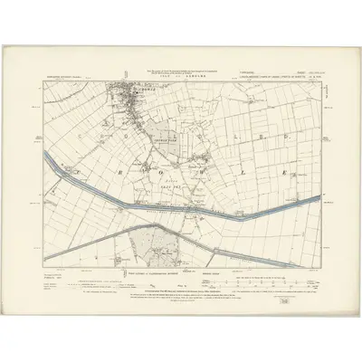 1885 Map of Yorkshire CCLXVII.SW, 1894 Print