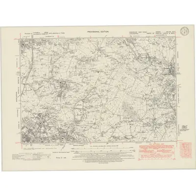 1938 Map of Yorkshire CCLXX.NE, 1948 Print