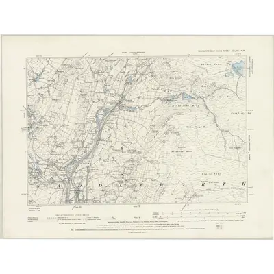 1889 Map of Yorkshire CCLXXI.NW, 1894 Print