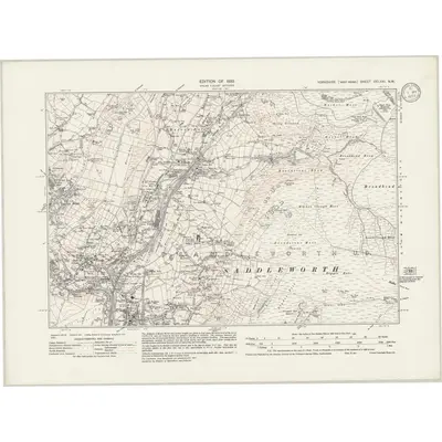 1929 Map of Yorkshire CCLXXI.NW, 1933 Print