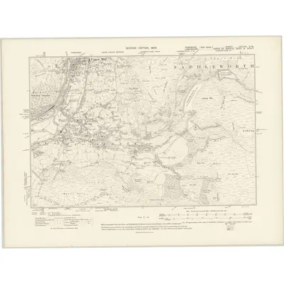 1904 Map of Yorkshire CCLXXI.SW, 1909 Print