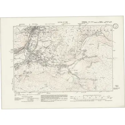 1929 Map of Yorkshire CCLXXI.SW, 1933 Print