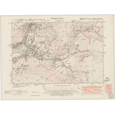 1948 Map of Yorkshire CCLXXI.SW, 1949 Print