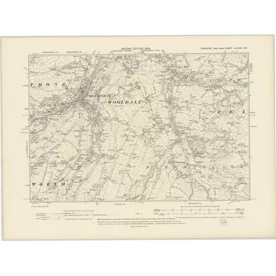 1904 Map of Yorkshire CCLXXII.NE, 1906 Print