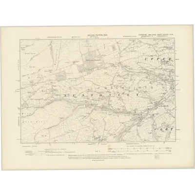 1904 Map of Yorkshire CCLXXII.NW, 1906 Print