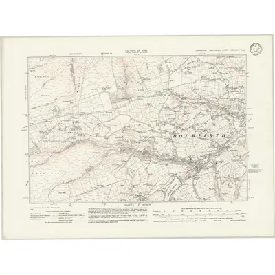 1929 Map of Yorkshire CCLXXII.NW, 1933 Print