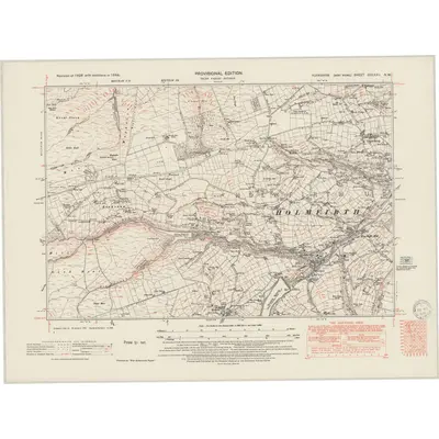 1948 Map of Yorkshire CCLXXII.NW, 1949 Print