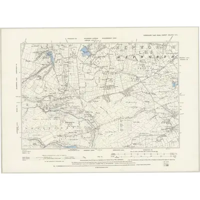 1887 Map of Yorkshire CCLXXII.SE, 1894 Print
