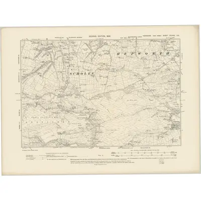 1903 Map of Yorkshire CCLXXII.SE, 1906 Print