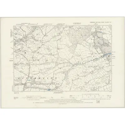 1891 Map of Yorkshire CCLXXIII.NE, 1894 Print
