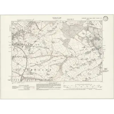 1929 Map of Yorkshire CCLXXIII.NE, 1932 Print