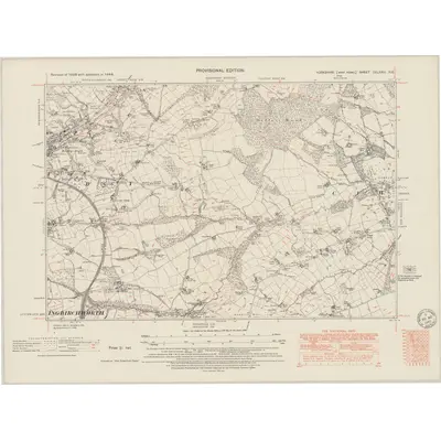 1948 Map of Yorkshire CCLXXIII.NE, 1949 Print