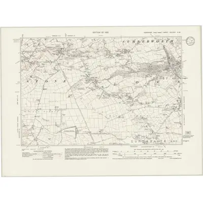 1929 Map of Yorkshire CCLXXIII.NW, 1933 Print