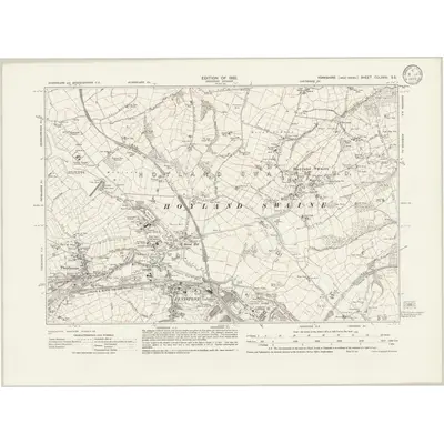1929 Map of Yorkshire CCLXXIII.SE, 1932 Print