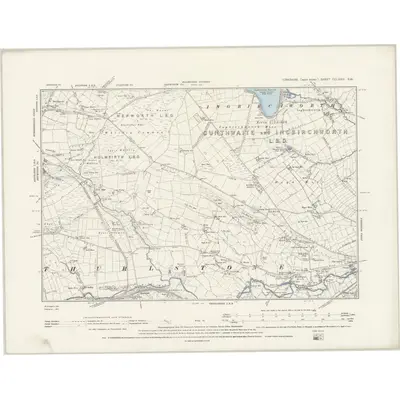 1892 Map of Yorkshire CCLXXIII.SW, 1894 Print