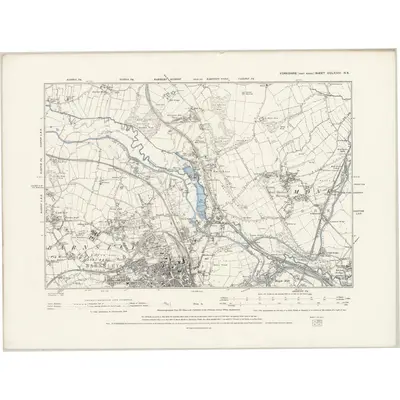 1888 Map of Yorkshire CCLXXIV.NE, 1894 Print