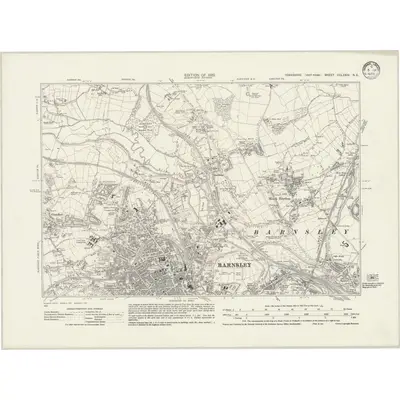 1929 Map of Yorkshire CCLXXIV.NE, 1932 Print