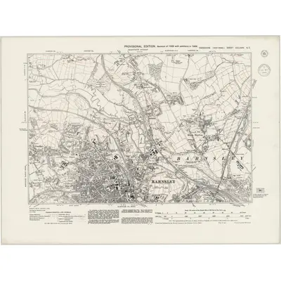 1938 Map of Yorkshire CCLXXIV.NE, 1944 Print