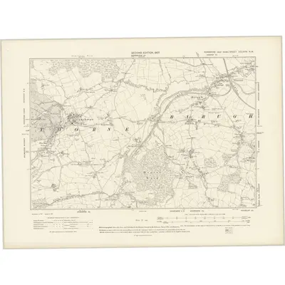 1904 Map of Yorkshire CCLXXIV.NW, 1907 Print