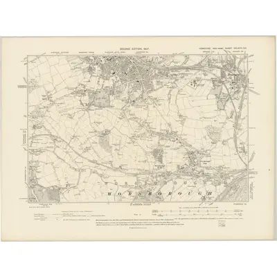 1903 Map of Yorkshire CCLXXIV.SE, 1907 Print