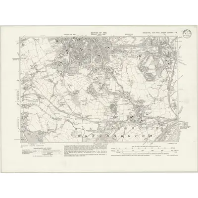 1929 Map of Yorkshire CCLXXIV.SE, 1932 Print