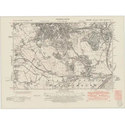 1948 Map of Yorkshire CCLXXIV.SE, 1950 Print