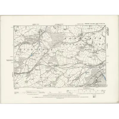 1890 Map of Yorkshire CCLXXIV.SW, 1894 Print