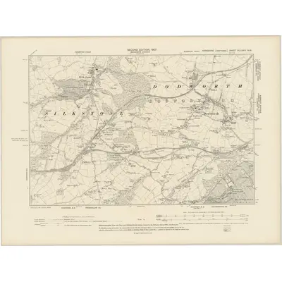 1903 Map of Yorkshire CCLXXIV.SW, 1907 Print