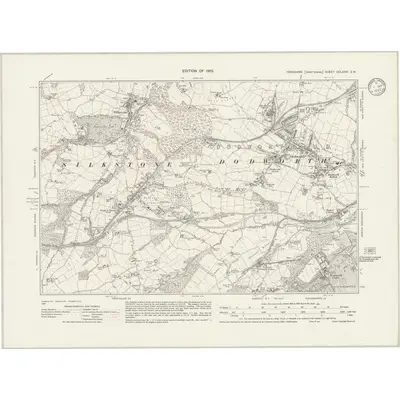 1929 Map of Yorkshire CCLXXIV.SW, 1933 Print
