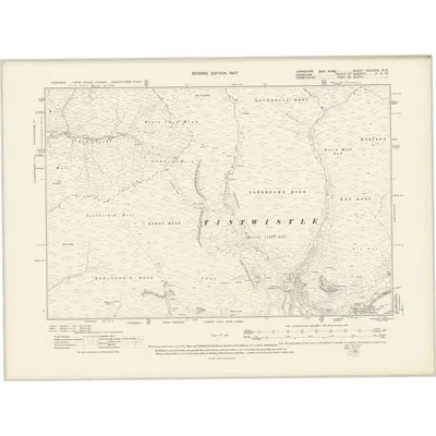 1904 Map of Yorkshire CCLXXIX.NE, 1907 Print