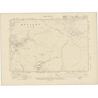 1904 Map of Yorkshire CCLXXIX.NW, 1911 Print