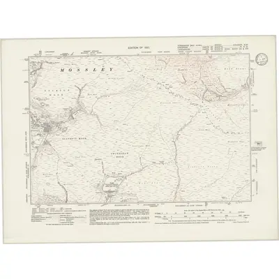 1929 Map of Yorkshire CCLXXIX.NW, 1933 Print