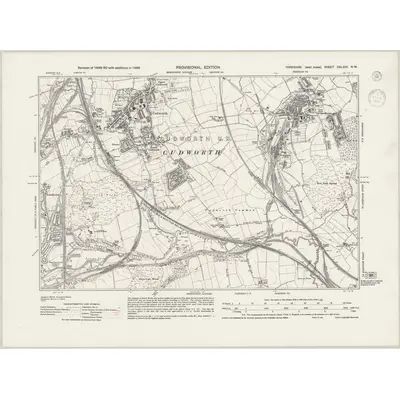 1938 Map of Yorkshire CCLXXV.NW, 1944 Print