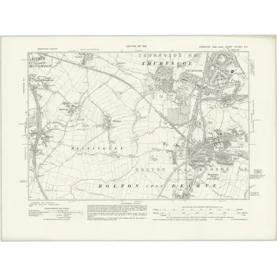 1929 Map of Yorkshire CCLXXV.SE, 1931 Print