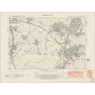 1948 Map of Yorkshire CCLXXV.SE, 1950 Print