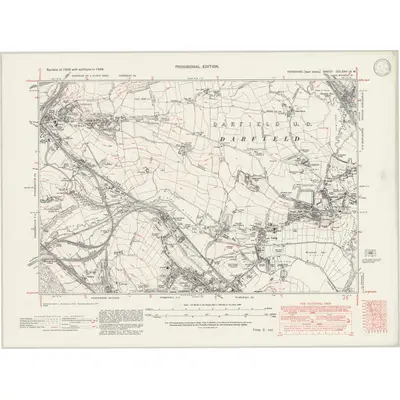 1938 Map of Yorkshire CCLXXV.SW, 1946 Print