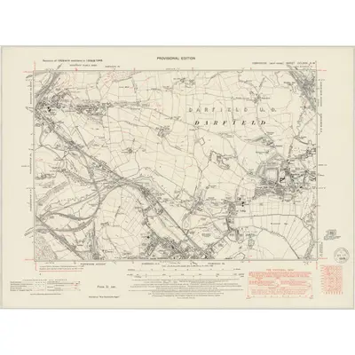 1948 Map of Yorkshire CCLXXV.SW, 1949 Print