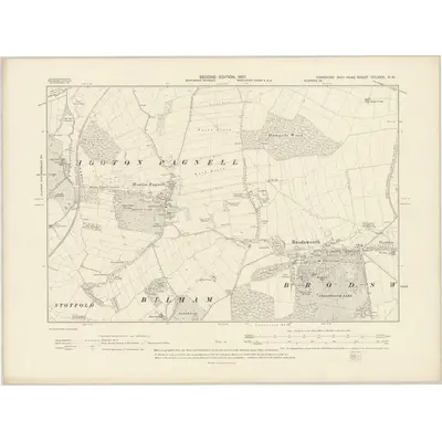 1904 Map of Yorkshire CCLXXVI.NW, 1907 Print