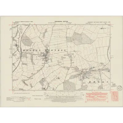 1948 Map of Yorkshire CCLXXVI.NW, 1949 Print