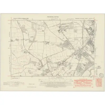1948 Map of Yorkshire CCLXXVI.SE, 1949 Print