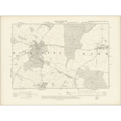 1904 Map of Yorkshire CCLXXVI.SW, 1907 Print