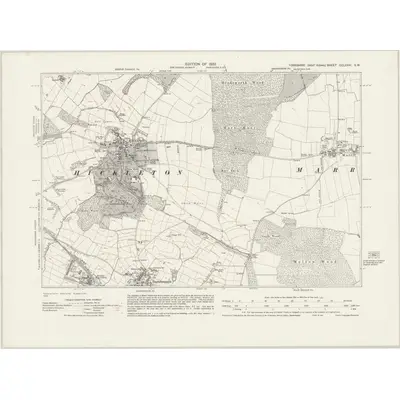 1928 Map of Yorkshire CCLXXVI.SW, 1932 Print