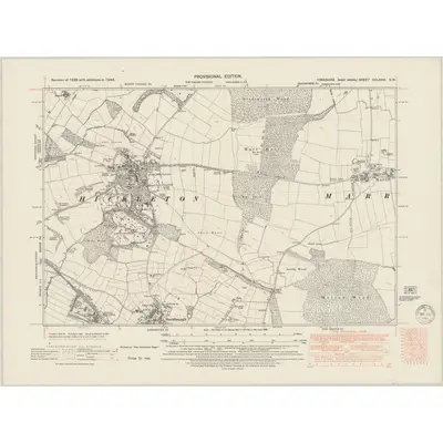 1948 Map of Yorkshire CCLXXVI.SW, 1949 Print