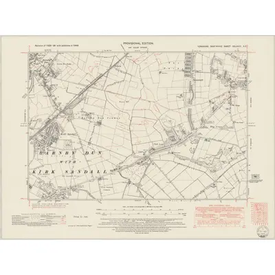1948 Map of Yorkshire CCLXXVII.NE, 1949 Print