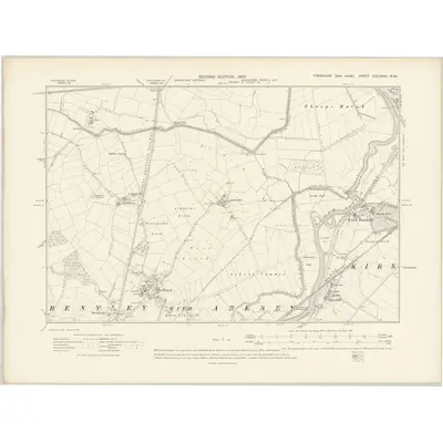 1904 Map of Yorkshire CCLXXVII.NW, 1907 Print