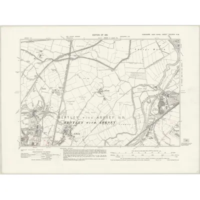 1928 Map of Yorkshire CCLXXVII.NW, 1931 Print