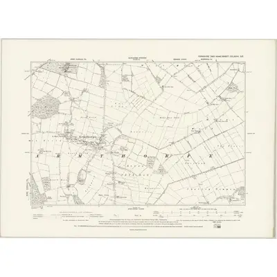 1890 Map of Yorkshire CCLXXVII.SE, 1893 Print