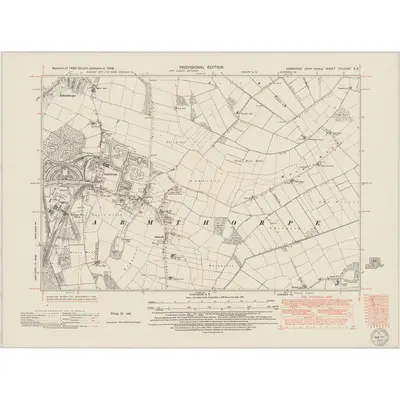 1948 Map of Yorkshire CCLXXVII.SE, 1950 Print