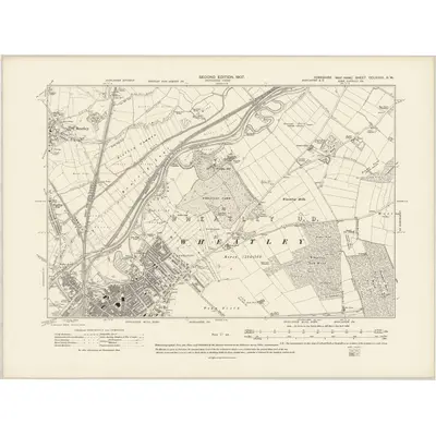 1901 Map of Yorkshire CCLXXVII.SW, 1907 Print