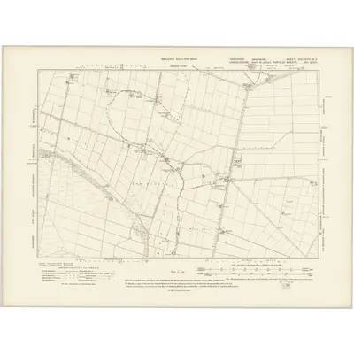 1904 Map of Yorkshire CCLXXVIII.NE, 1908 Print